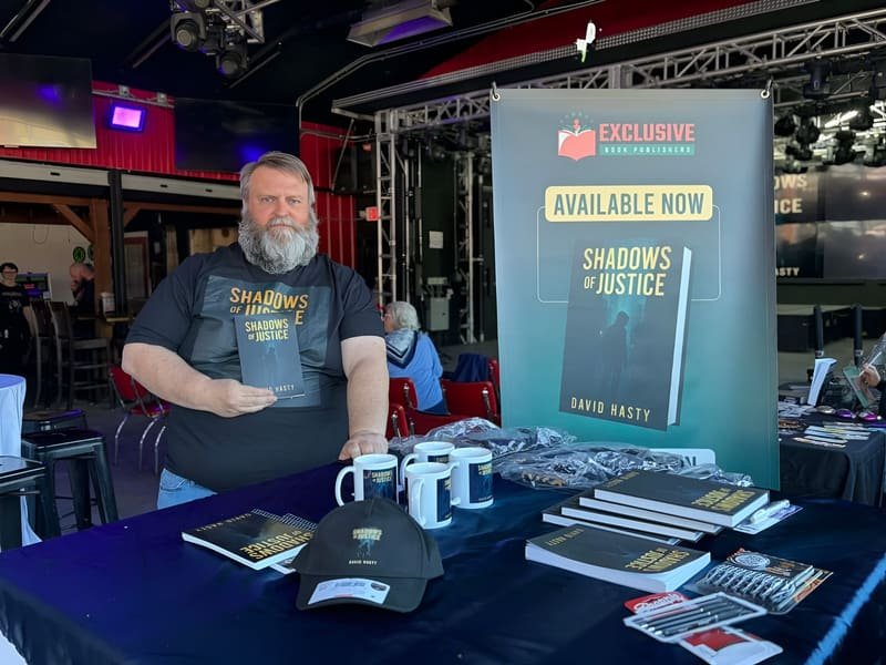 At the release table for Shadows of Justice